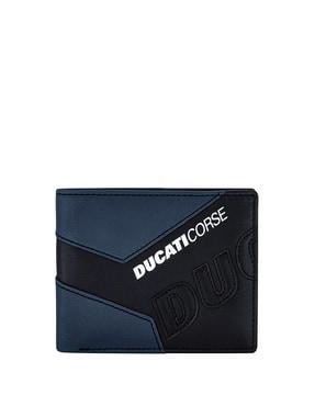 logo pattern bi-fold wallet