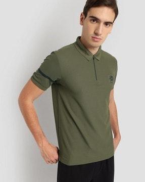 logo placement active slim fit polo t-shirt