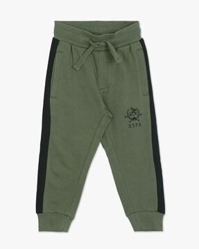 logo placement print cotton joggers