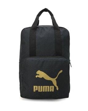 logo print backpack bag