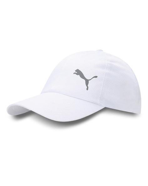 logo print baseball cap with velcro fastening