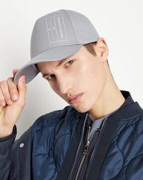 logo print baseball cap