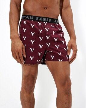 logo print boxers with elasticated waistband