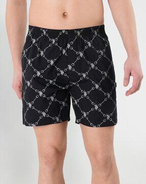 logo print boxers with insert pockets