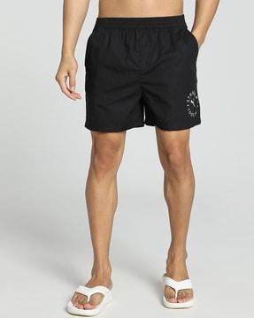 logo print boxers with insert pockets