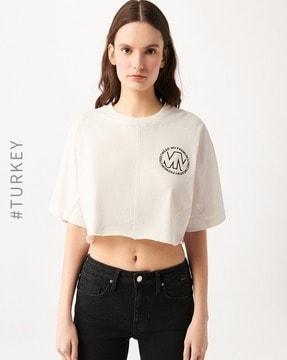 logo print crew-neck cotton t-shirt