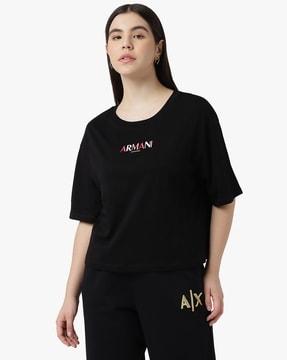 logo print crew-neck t-shirt regular fit