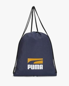 logo print drawstring backpack