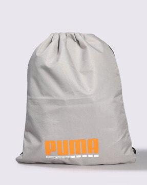 logo print drawstring bag