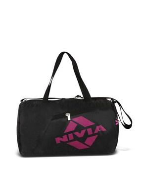 logo print duffel bag