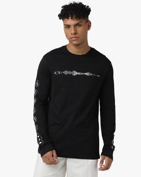 logo print full sleeve t-shirt