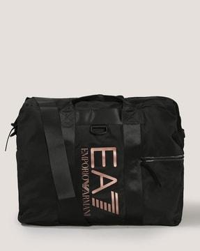 logo print gym bag