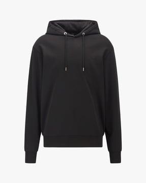 logo print hooded sweatshirt