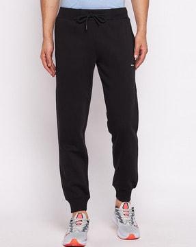 logo print joggers with drawstrings