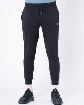 logo print joggers with elasticated  waist