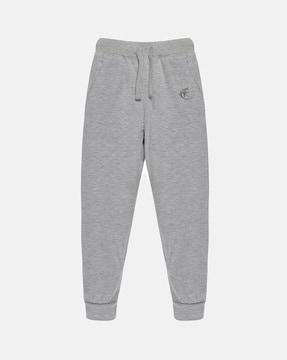 logo print joggers with front pockets 