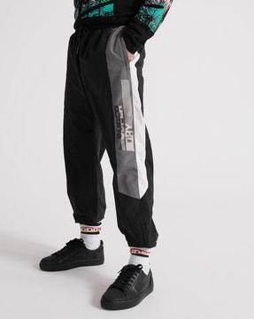 logo print joggers with insert pockets