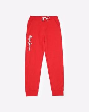 logo print joggers with insert pockets