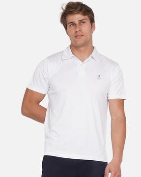 logo print polo t-shirt