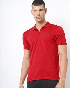 logo print polo t-shirt