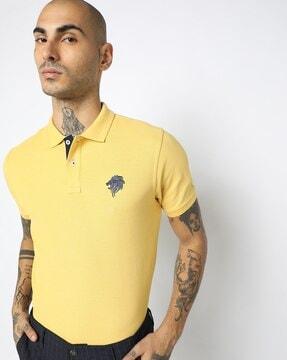 logo print polo t-shirt