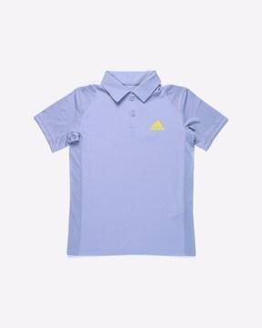 logo print polo t-shirt