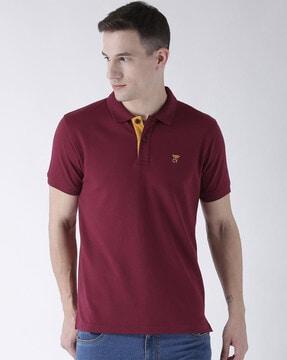 logo print polo t-shirt