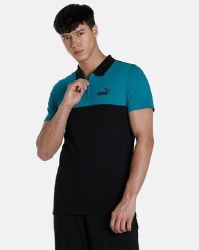 logo print polo t-shirt