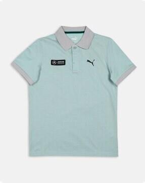 logo print polo t-shirt