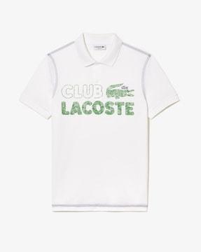 logo print polo t-shirt