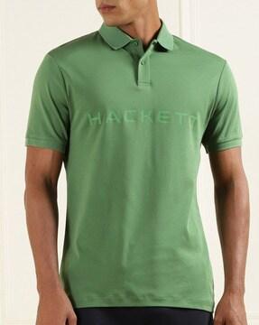 logo print polo t-shirt