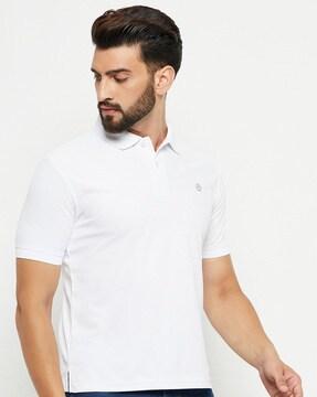 logo print polo t-shirt