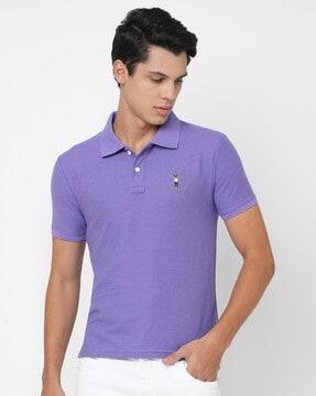 logo print polo t-shirt