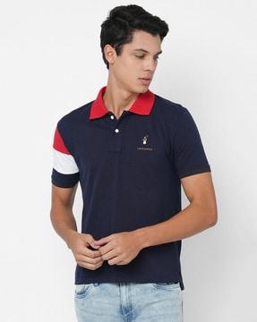 logo print polo t-shirt