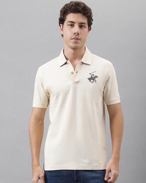 logo print polo t-shirt