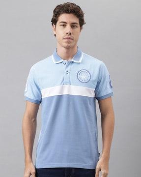 logo print polo t-shirt