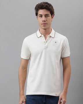 logo print polo t-shirt