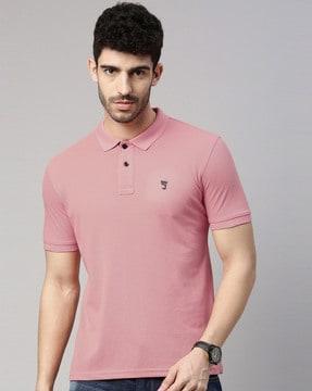 logo print polo t-shirt