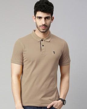 logo print polo t-shirt