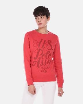 logo print pullover sweatshirt