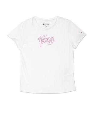 logo print pure cotton t-shirt
