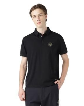 logo print regular fit polo t-shirt