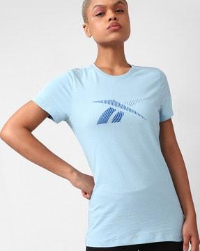 logo print regular fit round-neck t-shirt