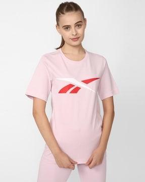 logo print regular fit round-neck t-shirt