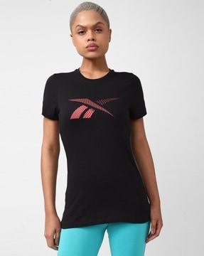 logo print regular fit round-neck t-shirt