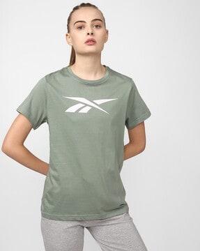 logo print regular fit round-neck t-shirt