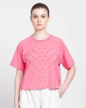 logo print regular fit round-neck t-shirt