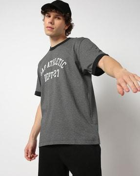 logo print ringer t-shirt