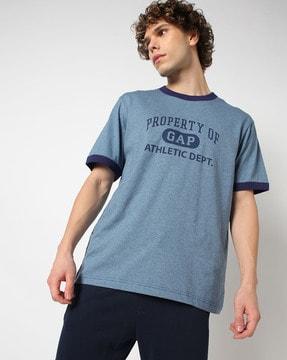 logo print ringer t-shirt