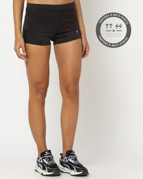 logo print running shorts